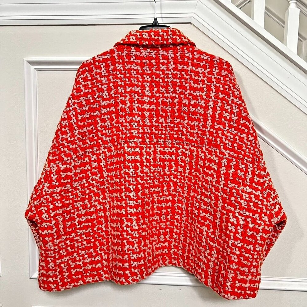 $515 NWOT Essentiel Antwerp Energised Oversized Wool-Blend Tweed Jacket Coat S - Picture 12 of 13